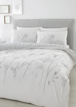 Catherine Lansfield Meadowsweet Floral Reversible Duvet Set