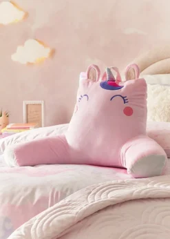 Catherine Lansfield Pink Sparkle Unicorn Cuddle Cushion Back Rest (60x25cm)