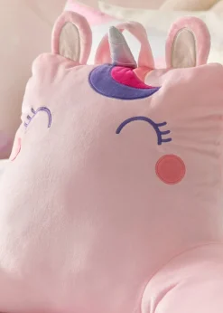 Catherine Lansfield Pink Sparkle Unicorn Cuddle Cushion Back Rest (60x25cm)