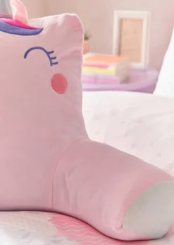 Catherine Lansfield Pink Sparkle Unicorn Cuddle Cushion Back Rest (60x25cm)