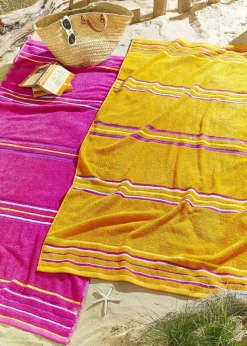 Catherine Lansfield Rainbow Cotton Beach Towel Pair