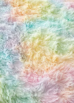 Catherine Lansfield Rainbow Cuddly Deep Pile Faux Fur Duvet Cover Set