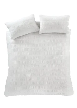 Catherine Lansfield Seersucker Duvet Cover Set