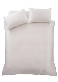 Catherine Lansfield Silky Soft Satin Duvet Cover Set Blush