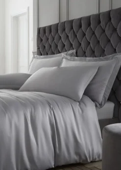 Catherine Lansfield Silky Soft Satin Fitted Sheet Silver