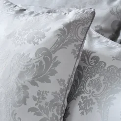 Catherine Lansfield Silver Grey Damask Jacquard Cushion
