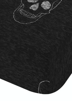 Catherine Lansfield Skulls Fitted Sheet