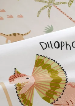 Catherine Lansfield Sleepy Dino Natural Green Fitted Sheet