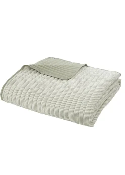 Catherine Lansfield Stripe Quilted Reversible 220x230cm Bedspread