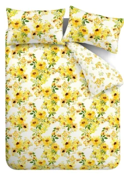Catherine Lansfield Sunflowers Reversible Duvet Cover Set