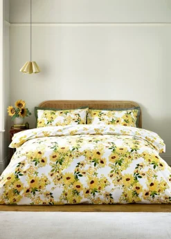 Catherine Lansfield Sunflowers Reversible Duvet Cover Set