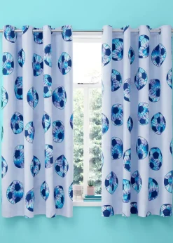 Catherine Lansfield Tie Dye Football Reversible Curtains