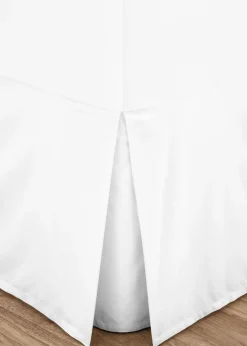 Catherine Lansfield White Easy Iron Percale Combed Fitted Valance Sheet