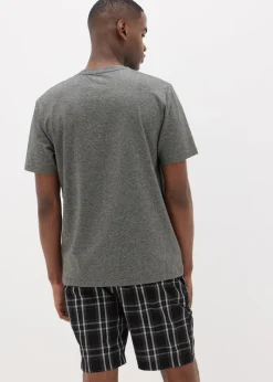 Charcoal Check Woven Pyjama Set