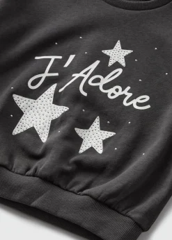 Charcoal Girls J'adore Sweatshirt (1-7yrs)