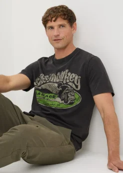 Charcoal Washed Gas Monkey T-Shirt