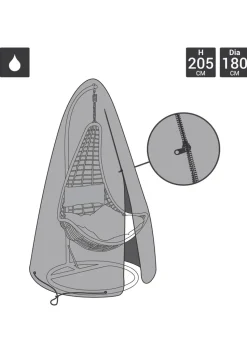 Charles Bentley Black Rattan Swing Seat Cover