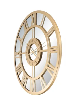 Charles Bentley Coniston Indoor Outdoor Mirrored Skeleton Wall Clock (Dia. 80cm)