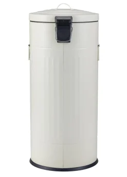 Charles Bentley Cream Round Retro Kitchen Pedal Bin