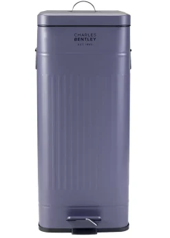 Charles Bentley Dark Blue Retro Steel Square Kitchen Bin