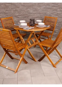 Charles Bentley FSC Hardwood Octagonal Dining Table (H74cm x W90cm x D90cm)