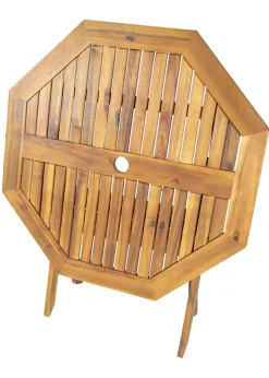 Charles Bentley FSC Hardwood Octagonal Dining Table (H74cm x W90cm x D90cm)