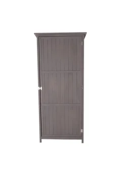 Charles Bentley FSC Wooden Storage Shed Grey Tall Outdoor