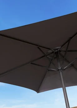 Charles Bentley Garden Patio Market Umbrella Parasol Crank Function Black