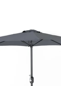 Charles Bentley Garden Patio Market Umbrella Parasol Crank Function Grey