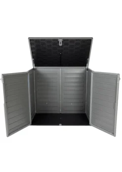 Charles Bentley Grey and Black Outdoor Storage Cabinet