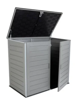 Charles Bentley Grey and Black Outdoor Storage Cabinet