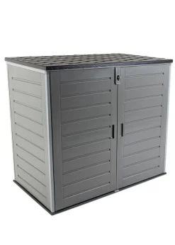 Charles Bentley Grey and Black Outdoor Storage Cabinet
