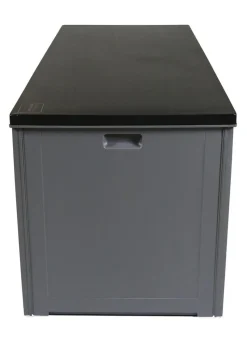 Charles Bentley Grey and Black Large Outdoor Plastic Storage Box