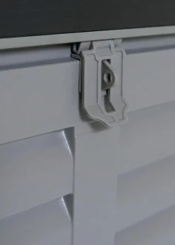 Charles Bentley Grey and Black Large Outdoor Plastic Storage Box