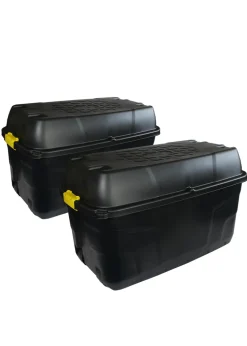 Charles Bentley  Heavy Duty Trunk on Wheels Black