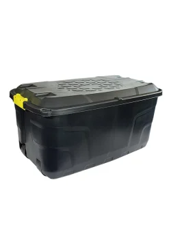 Charles Bentley Heavy Duty Trunk on Wheels Black