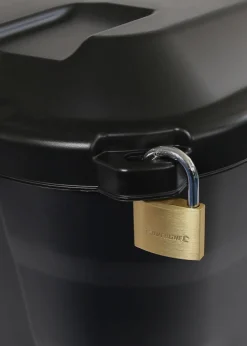 Charles Bentley Heavy Duty Trunk on Wheels Black