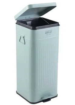 Charles Bentley Heritage Green Square Retro Kitchen Pedal Bin
