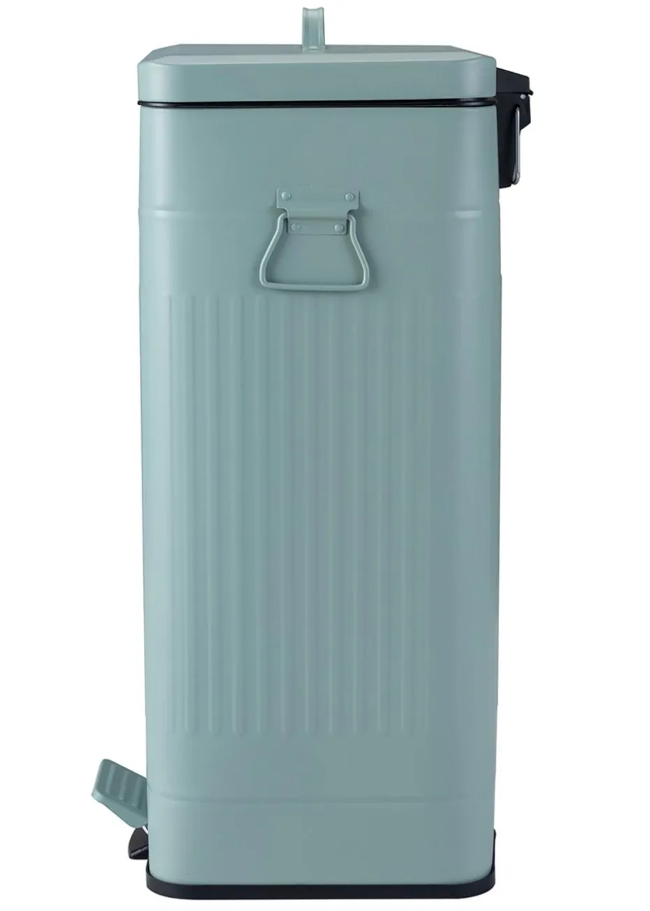 Charles Bentley Heritage Green Square Retro Kitchen Pedal Bin