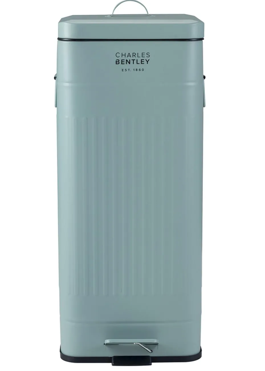 Charles Bentley Heritage Green Square Retro Kitchen Pedal Bin