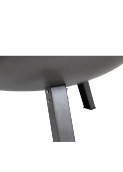 Charles Bentley Large Round Oil Finished Fire Pit Steel Outdoor Heating