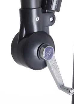 Charles Bentley 3m Hanging Banana Cantilever Garden Umbrella Light Grey