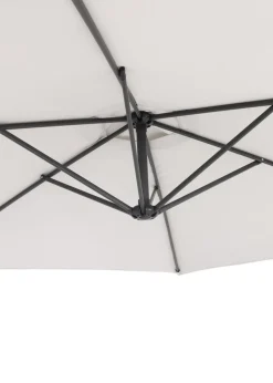 Charles Bentley 3m Hanging Banana Cantilever Garden Umbrella Light Grey