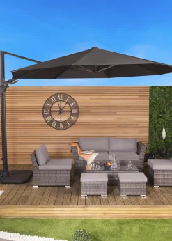 Charles Bentley  Premium Quality Cantilever Umbrella Parasol Grey