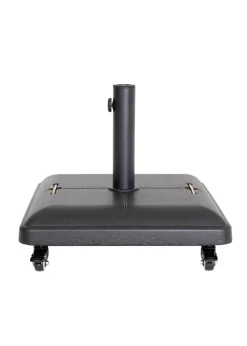 Charles Bentley Square Concrete Parasol Base Umbrella Stand With Wheels