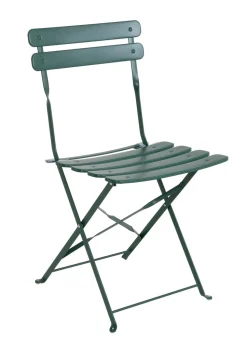 Charles Bentley Square Folding Metal Bistro Set Patio Garden Outdoor (2 Seater)