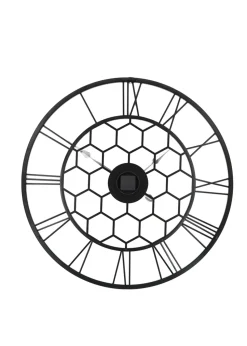 Charles Bentley Stanwick Indoor Outdoor Round Skeleton Wall Clock (Dia. 90cm)