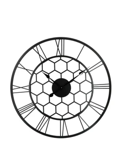 Charles Bentley Stanwick Indoor Outdoor Round Skeleton Wall Clock (Dia. 90cm)