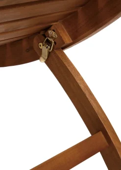 Charles Bentley Sun Lounger in Brown Acacia Hardwood Folding Large (H63cm x W182cm x D60cm)