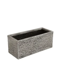 Charles Bentley Trough Slate Planter Plastic Plant Pot (H25cm x L60cm x W25.5cm)